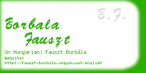 borbala fauszt business card