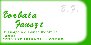borbala fauszt business card